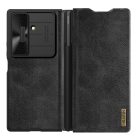 Samsung Galaxy Z Fold 7 Tok - Nillkin Qin Pro Leather - Fekete