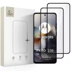 Motorola Moto G56 5G Kijelzővédő Üvegfólia - Tech-Protect Glass Fit+ - Fekete x 2 db