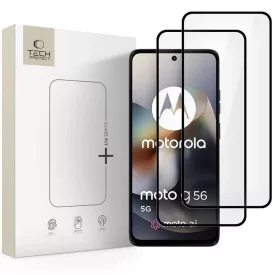   Motorola Moto G56 5G Kijelzővédő Üvegfólia - Tech-Protect Glass Fit+ - Fekete x 2 db