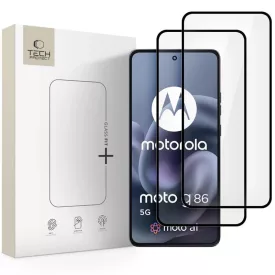   Motorola Moto G86 5G / G86 5G Power Kijelzővédő Üvegfólia - Tech-Protect Glass Fit+ - Fekete x 2 db