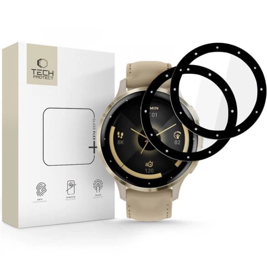 Garmin Venu 3S Kijelzővédő Fólia - Tech-Protect Glass Flex+ Hybrid Glass x 2 db