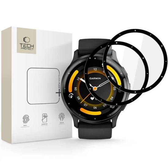 Garmin Venu 3 Kijelzővédő Fólia - Tech-Protect Glass Flex+ Hybrid Glass x 2 db