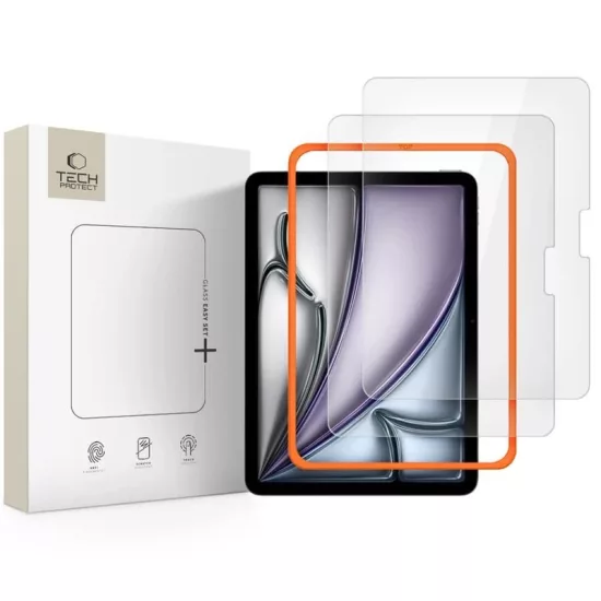 iPad Air 11" (2024/2025) Kijelzővédő Üvegfólia - Tech-Protect Easy Set+ x 2 db