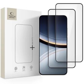   Xiaomi Poco F7 5G Kijelzővédő Üvegfólia - Tech-Protect Glass Fit+ - Fekete x 2 db
