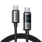 Joyroom S-A16 Pro Prism USB-C - USB-C Kábel Kijelzővel - 1.2m 100W - Fekete