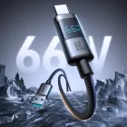 Joyroom S-A16 Pro Prism USB-A - USB-C Kábel Kijelzővel - 1.2m 66W - Fekete