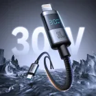 Joyroom S-A16 Pro Prism USB-C - Lightning Kábel Kijelzővel - 1.2m 30W - Fekete