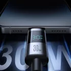 Joyroom S-A16 Pro Prism USB-C - Lightning Kábel Kijelzővel - 1.2m 30W - Fekete