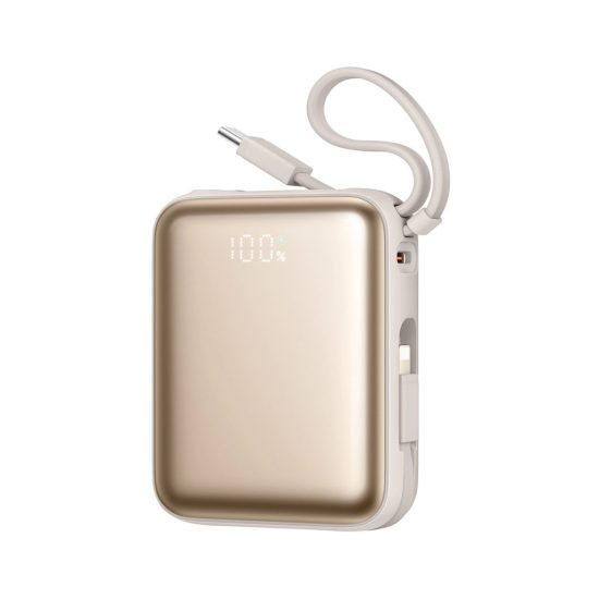 Joyroom JR-PBF27 Power Bank 10000mAh 22.5W + C & iP Kábel - Arany