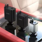 Joyroom JR-CCL05 4in1 Autós Töltő 30W - A + C + 2x Visszahúzható Kábel