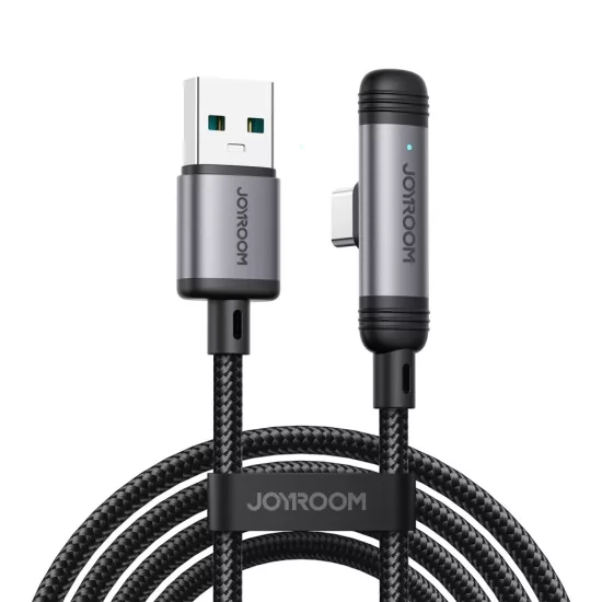 Joyroom S-A56 EnjoyX 90° USB-A - USB-C Kábel - 1.2m 3A - Fekete
