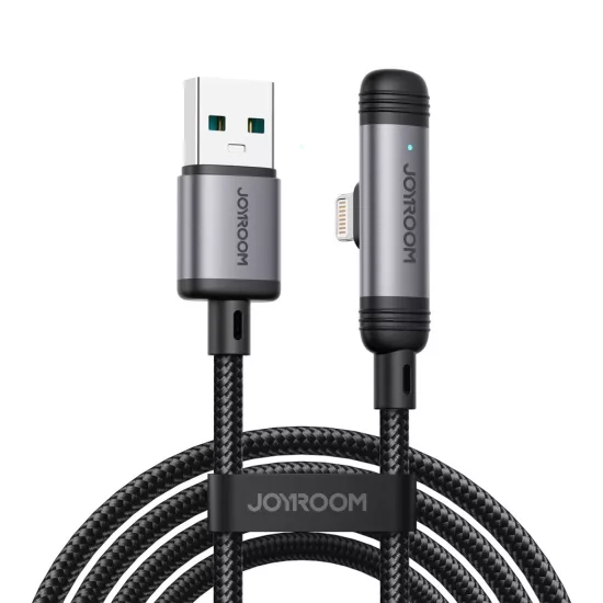 Joyroom S-A56 EnjoyX 90° USB-A - Lightning Kábel - 1.2m 3A - Fekete