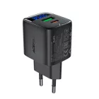 Acefast A116 GaN Hálózati Töltő PD 35W - USB-A + USB-C - Fekete