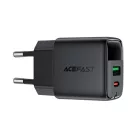 Acefast A116 GaN Hálózati Töltő PD 35W - USB-A + USB-C - Fekete