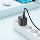 Acefast A113 GaN Hálózati Töltő PD 20W - USB-C + C-C Kábel - Fekete