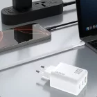 Dudao A29 GaN Hálózati Töltő 65W - 2xC + A + C-C Kábel - Fehér