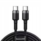 Baseus Cafule USB-C - USB-C Kábel - 2m 5A PD2.0 100W - Fekete-Szürke