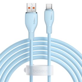 Baseus Pudding USB-A - USB-C Kábel - 2m 6A 100W - Kék Baseus Pudding USB-A - USB-C Kábel - 2m 6A 100W - Kék