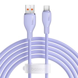 Baseus Pudding USB-A - USB-C Kábel - 2m 6A 100W - Lila Baseus Pudding USB-A - USB-C Kábel - 2m 6A 100W - Lila