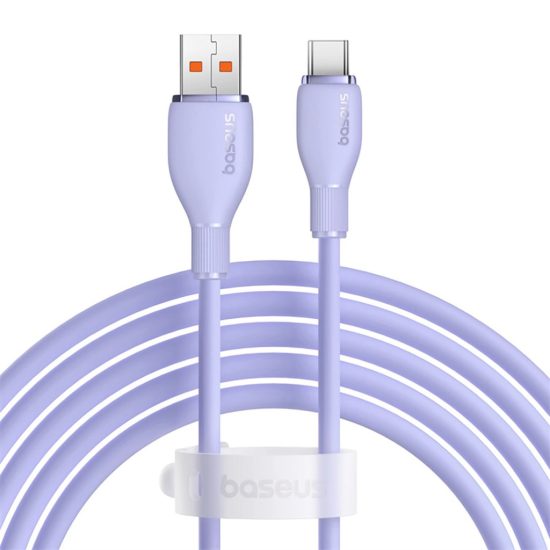 Baseus Pudding USB-A - USB-C Kábel - 2m 6A 100W - Lila