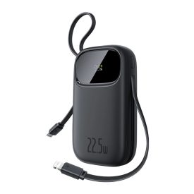 Baseus EnerFill FC31 Power Bank - 20000mAh 22.5W - Kijelzővel + USB-C & Lightning Kábellel - Fekete   Baseus EnerFill FC31 Power Bank - 20000mAh 22.5W - Kijelzővel + USB-C & Lightning Kábellel - Fekete