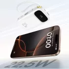 Baseus EnerFill FC31 Power Bank - 20000mAh 22.5W - Kijelzővel + USB-C & Lightning Kábellel - Fehér