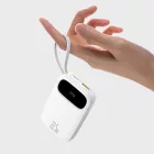 Baseus EnerFill FC31 Power Bank - 20000mAh 22.5W - Kijelzővel + USB-C & Lightning Kábellel - Fehér
