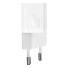 Baseus GaN5 Mini Hálózati Töltő 30W - USB-C - Fehér