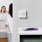 Baseus GaN5 Mini Hálózati Töltő 30W - USB-C - Fehér