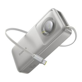 Baseus Free2Pull Power Bank - 20000mAh 65W + Kihúzható USB-C Kábel - Szürke   Baseus Free2Pull Power Bank - 20000mAh 65W + Kihúzható USB-C Kábel - Szürke