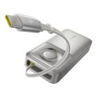 Baseus Free2Pull Power Bank - 20000mAh 65W + Kihúzható USB-C Kábel - Szürke