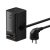 Baseus PowerCombo Töltőállomás - 2x AC + USB-A + USB-C + Kihúzható USB-C Kábel - Fekete