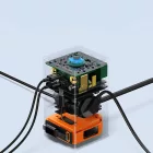 Baseus PowerCombo Töltőállomás - 2x AC + USB-A + USB-C + Kihúzható USB-C Kábel - Fekete