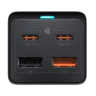 Baseus GaN3 Pro 65W EU Töltőállomás - 2x USB-C + 2x USB-A + AC - Baseus Xiaobai USB-C 1m 100W Kábel