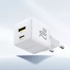 Baseus Palm Hálózati Töltő 20W - USB-C + USB-A - Fehér