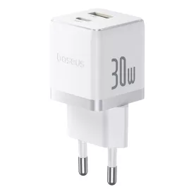Baseus Palm Hálózati Töltő 30W - USB-C + USB-A - Fehér