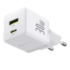 Baseus Palm Hálózati Töltő 30W - USB-C + USB-A - Fehér