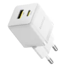 Baseus Palm Hálózati Töltő 30W - USB-C + USB-A - Fehér