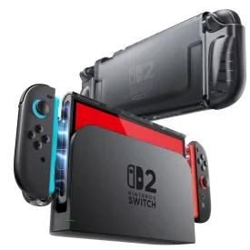   Nintendo Switch 2 Tok - Supcase Crystal Case - Átlátszó-Fekete