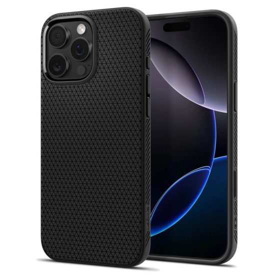 iPhone 16 Pro Tok - Spigen Liquid Air T MagFit - Matt Fekete