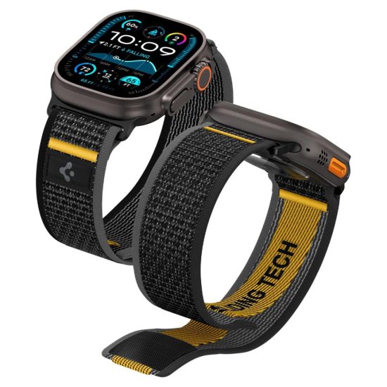Apple Watch 44 / 45 / 46 / 49 mm Szíj - Spigen Athlex Air - Fekete