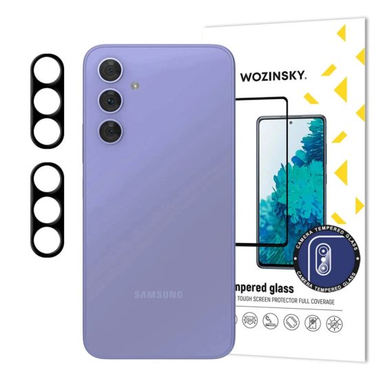 Samsung Galaxy A17 / A17 5G Kameravédő Üvegfólia - Wozinsky Full Camera Glass - Fekete x 2 db