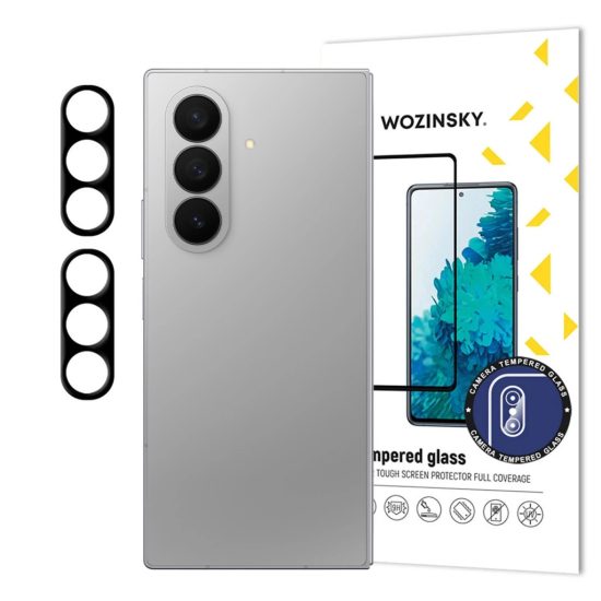 Samsung Galaxy Z Fold 7 Kameravédő Üvegfólia - Wozinsky Full Camera Glass - Fekete x 2 db