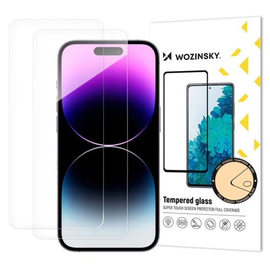 iPhone 17 Pro Max / 16 Pro Max Kijelzővédő Üvegfólia - Wozinsky Tempered Glass x 2 db