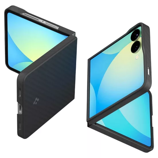 Samsung Galaxy Z Flip 7 Tok - Spigen AirSkin Aramid - Fekete