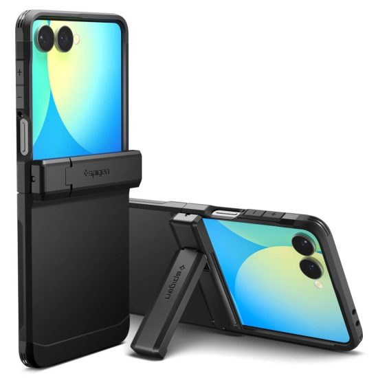 Samsung Galaxy Z Flip 7 Tok - Spigen Tough Armor Pro MagFit - Fekete
