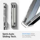 Samsung Galaxy Z Flip 7 Tok - Spigen Ultra Hybrid Pro MagFit - Átlátszó-Fehér