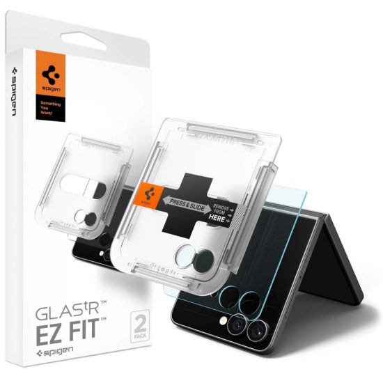 Samsung Galaxy Z Flip 7 Kijelzővédő Üvegfólia - Spigen Glas.tR EZ Fit x 2 db