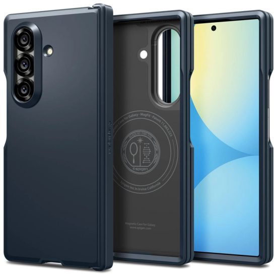 Samsung Galaxy Z Fold 7 Tok - Spigen Tough Armor Pro MagFit - Metal Slate