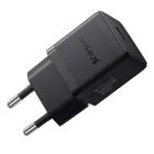 Baseus Palm Hálózati Töltő 20W - USB-C + 1m Baseus Mini USB-C 60W Kábel - Fekete